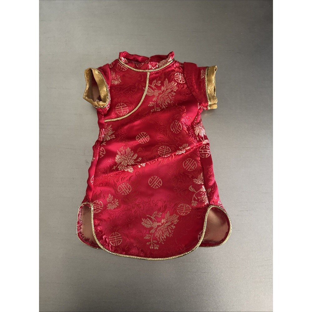 Girls Doll Dress Vintage American Girl Doll Lunar New Year Red Dress